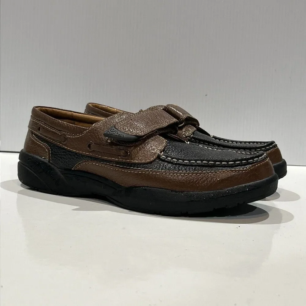 Dr Comfort Shoes 9 Wide Mike Casual Loafer Brown & Black Leather Diabetic Ortho
